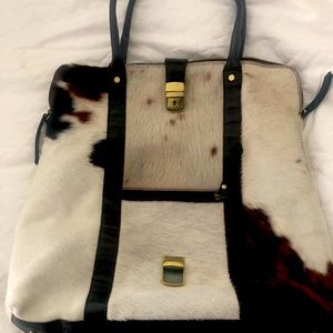 Cow hide satchel